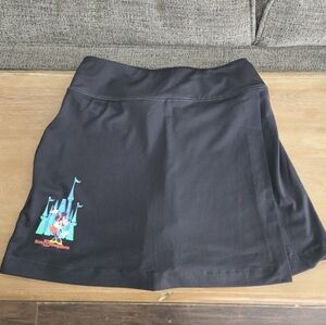Walt Disney World Castle Run Tennis Skirt/Skort XS Black Minnie Mouse